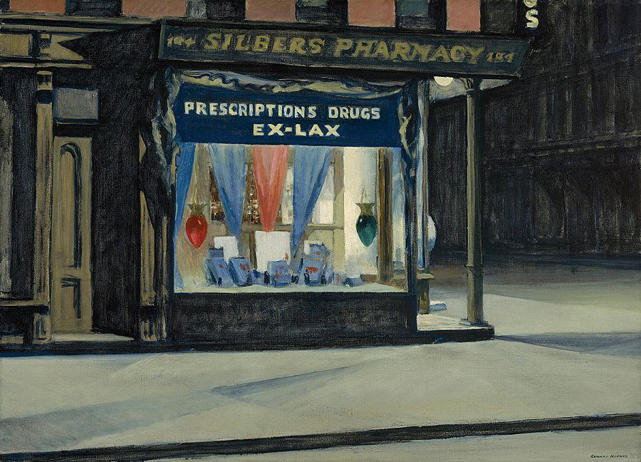 EdwardHopper-Drugstore1927